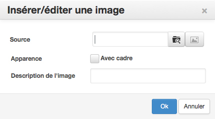 Fenêtre Insérer / Éditer une image - Mon site Primo