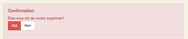 Confirmation suppression d'un bloc