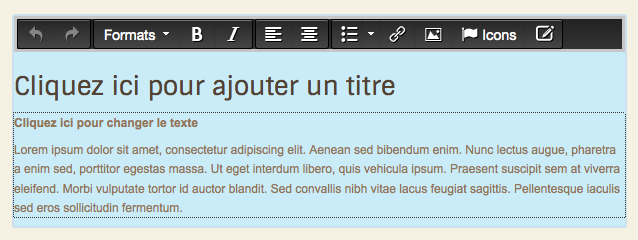 Modifier un texte mode en contexte