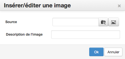 Fenêtre Insérer / Éditer une image - Mon site Primo